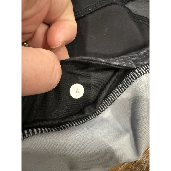 Lululemon Hi-Rise Straight Leg Crop 21” Legging Sz 4 Black Grey Band Women’s - Picture 4 of 4